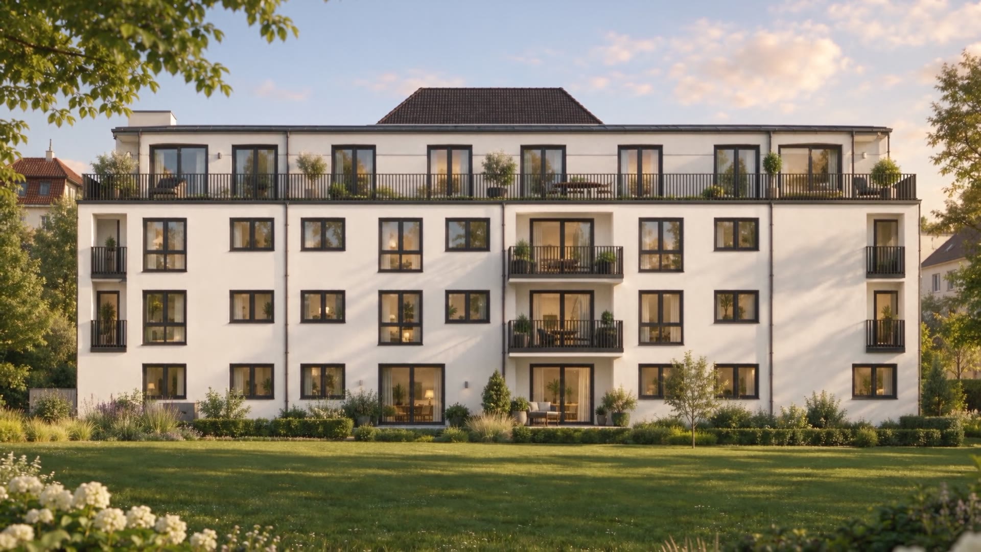 Architekturvisualisierung des Wohnensembles WKS9
